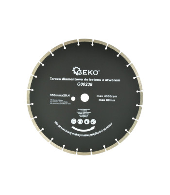 Betooni teemantketas lisaavaga (10), 350 mm × 25,4 mm