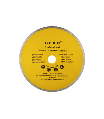 Täisprofiiliga teemantlõikeketas GEKO(50), 180mmx22,23