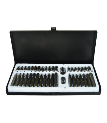 TORX-võtmete komplekt metallkarbis, CRV, 40 osa