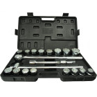 Padrunvõtmete komplekt GEKO – 12-kandilised, must kohver, 21 osa, 3/4″, 19–50 mm (2)