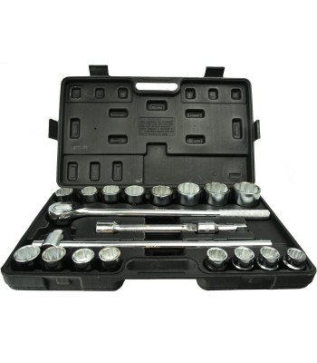 Padrunvõtmete komplekt GEKO – 12-kandilised, must kohver, 21 osa, 3/4″, 19–50 mm (2)