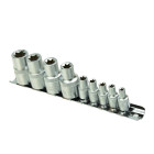 Torx-padrunite komplekt, 9 osa, E4–E16, 1/4 ja 1/2″, GEKO