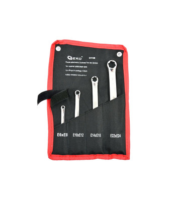 Poleeritud ring-Torx-võtmete komplekt, 4 tk, E6-E24 (40)
