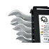 Satiinviimistlusega leht-silmusvõtmete komplekt, 12 osa, CRV/CLIP (20), 6–22 mm