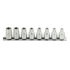 TORX-padrunite komplekt, 8-osaline, CrV, 3/8