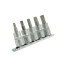 TORX-padrunvõtmete komplekt, 5-osaline, CRV, T25–T50, 3/8