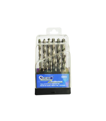 HSS-metallipuuride komplekt GEKO, hõbedane, 13 tk, 2-8mm/13szt(40)