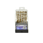 Metallipuuride komplekt HSS TiN, plastkarp, 19 tk, 1-10mm (5/50)