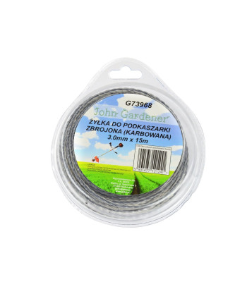 Tugevdatud laineline trimmerijõhv 3,0 mm × 15 m (10/80)