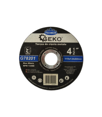 Metalli lõikeketas GEKO PREMIUM Inox (10/100/400) 115x1,0