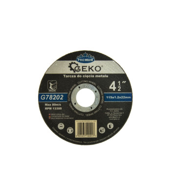 Metalli lõikeketas GEKO PREMIUM INOX (10/100/400) 115x1,2x22,23