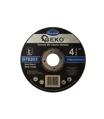 Metalli lõikeketas GEKO PREMIUM Inox 115x1.6