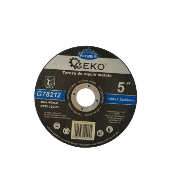 Metallilõikeketas GEKO PREMIUM Inox (10/100/400) 125x1,2x22,23