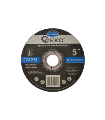 Metalli lõikeketas GEKO PREMIUM Inox (10/100/200/400) 125x1.6