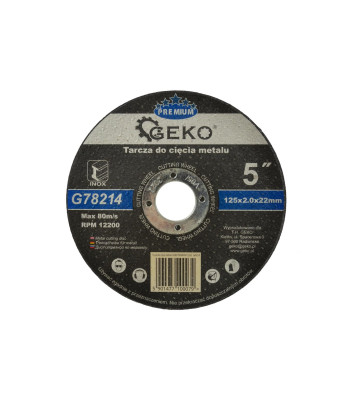 Metalli lõikeketas GEKO PREMIUM Inox (10/50/200/400) 125x2