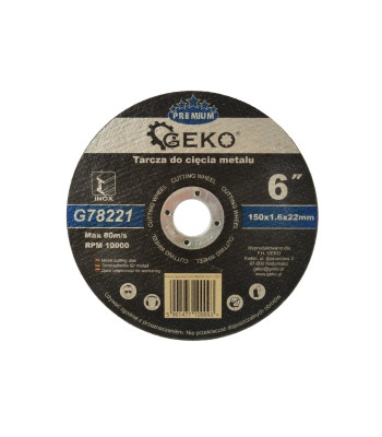 Metalli lõikeketas GEKO PREMIUM Inox (5/25/200) 150x1.6x22.23