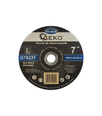 Metallilõikeketas GEKO PREMIUM INOX 180x1.6x22,23 (5/25/200)