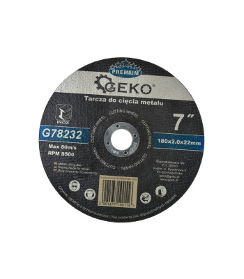 Metalli lõikeketas GEKO PREMIUM Inox (25/50/100/200) 180x2