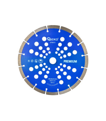 GEKO PREMIUM segmentidega teemantlõikeketas, laserkeevitatud, 230x10x22,2 mm