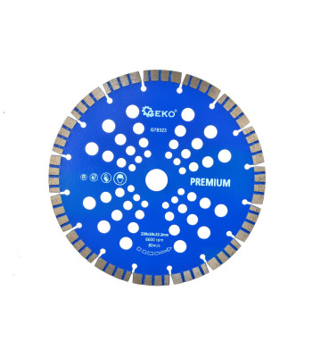GEKO PREMIUM turbo-laser teemantlõikeketas, 230x10x22,2mm (25)