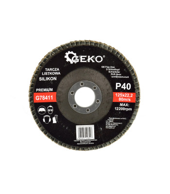Lamell-lihvketas GEKO PREMIUM SILIKON 125mm P40 (10/200)