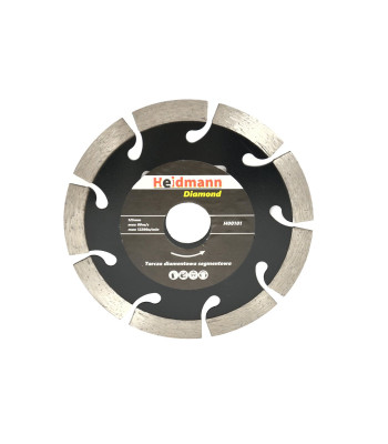 Heidmann segmenteeritud teemantlõikeketas, must (100/200), 125x22,2x10mm