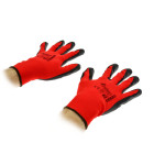 Nitriiliga kaetud kaitsekindad, punane-must, GEKO RED Nitryl, r.9 (12/300)