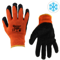 Soojustatud talvised töökindad ORANGE, suurus 8 (12/480)