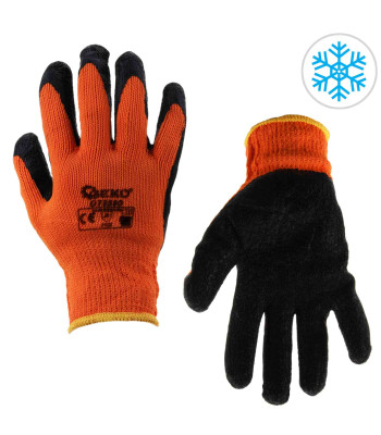 Soojustatud talvised töökindad ORANGE, suurus 8 (12/480)