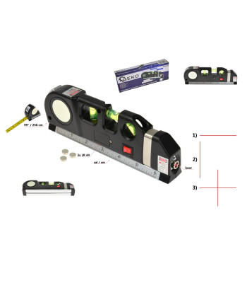 Laserlood 2,5 m mõõdulindiga (50)
