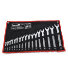 Leht- ja silmusvõtmete komplekt TVARDY, CRV-CS, satiin, 17 tk, 8–32mm