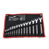 Leht- ja silmusvõtmete komplekt TVARDY 15 osa CRV-CS (satiin) (10) 6-27mm