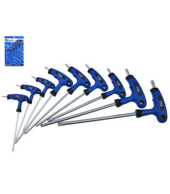 Torx-tüüpi kruvikeerajate komplekt, 9 tk, T10–T50