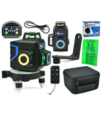 Iseloodiv 3D 360° ristlaser 12 rohelise laserjoonega T92