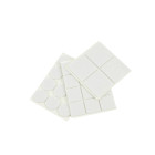 Mööbli vildist aluspadjad (valged) – komplekt, 28 tk, ümmargused 25 mm, ristkülikukujulised 25x25 mm + 40x40 mm (25/250)