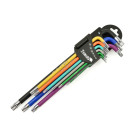 Värvilised Torx-võtmed, 9-osaline, S2, pikad – T10–T50, 229 mm