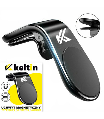 Magnetiline klambrikinnitusega telefonihoidik auto ventilatsioonirestile, 3,6cm x 1,15cm