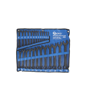 Leht-silmusvõtmete komplekt, must, CrV, 25 tk, 6–32 mm
