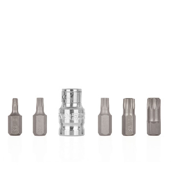 Spline-padrunotsakute komplekt, 6 osa, M5–M12 (10/100)