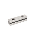 Plaadikujuline kruviaukudega neodüümmagnet, 2 tk, 40x10x5mm
