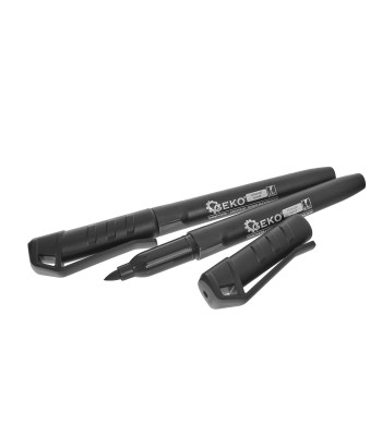Musta värvi jäme püsiv ehitusmarker – 2 tk komplekt (12/144)