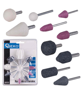 Lihvimiskivid, 10-osaline komplekt, geko, 3mm/6mm (20/80)