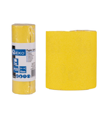 Liivapaber – rull P120, 115 mm x 3 m