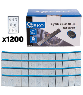 Liimitavad tsingitud rattaraskused XTREME, 100 riba (1200 tk), 6kg, 12x5g
