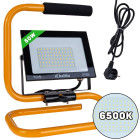 LED-prožektor ehitusstatiivi ja kaabliga, külm valge 6500K, 50W