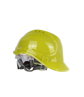 Reguleeritav ehituslik kaitsekiiver BHP, kollane, 53-62 cm