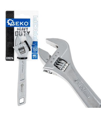 Reguleeritav rootsi mutrivõti GEKO PROFI HEAVY DUTY (6/120), 6