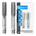 Peenkeermeliste käsikeermepuuride komplekt – 2 tk, HSS, DIN 2181, M12 x 1,25 mm