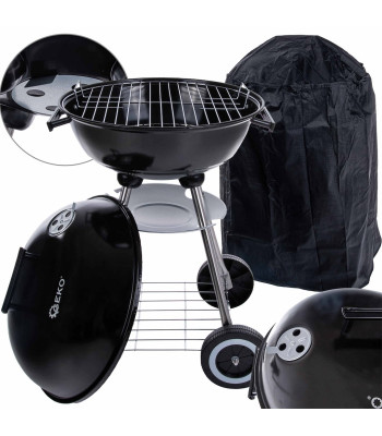 Ümmargune kaanega söegrill koos kattega – grillrest, läbimõõt 39cm