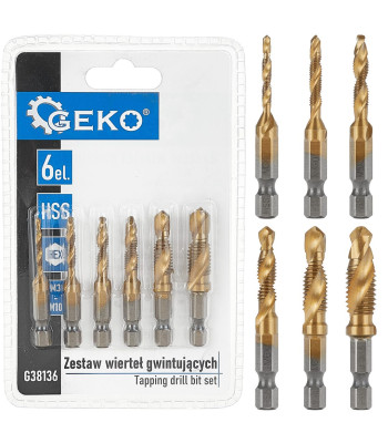 Keermestavate puuride komplekt HSS HEX, 6 tk (20/100), M3-M10